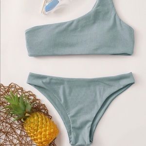 Grey one shoulder bikini